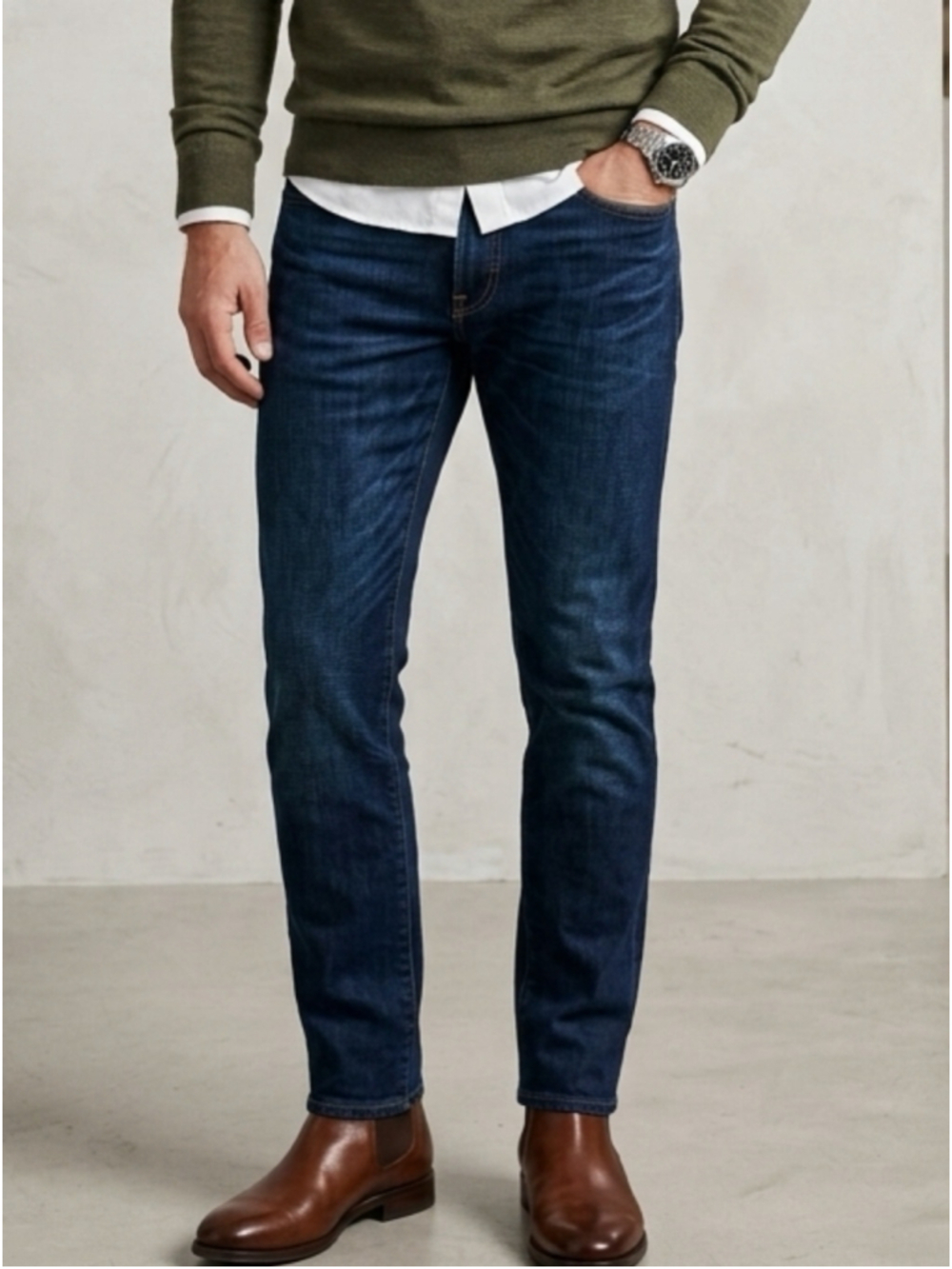Abercrombie & Fitch Apex Super Skinny men's Jeans Dark Wash 33x32 casual 1552